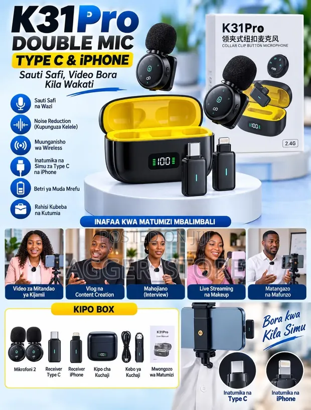 K31 Pro Double Microphone Type-C & iPhone - 1