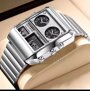Foxbox Dualtime Watch Chuma cha Niroste Silver