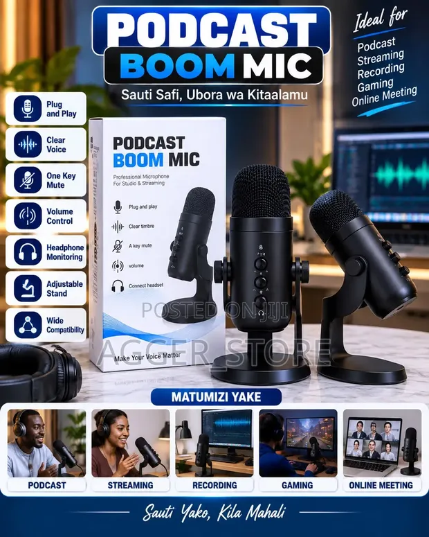 Podcast Boom Microphone (USB) - 1