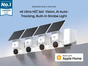 Eufy SoloCam E42 4-Kamera Kit - Kamera za Nje za Ultra HD Zenye Nguvu ya Jua