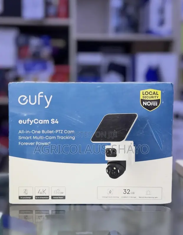 EufyCam S4 Kamera ya Usalama ya Solar PTZ - 1