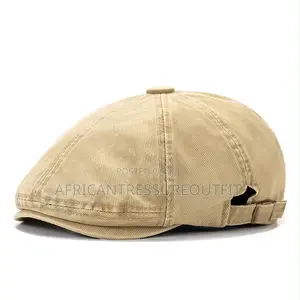 Kofia ya Newboy Flat Cap yenye Paneli 8 na Kamba ya Kurekebisha