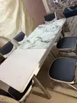 Dining Table and GE Fridge - 4