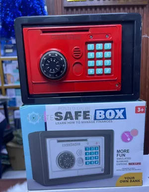 Kids Electronic Toy Safe Box - Mini ATM Piggy Bank with Auto Cash Slot