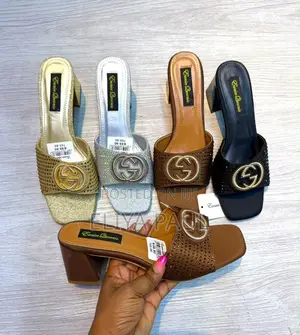 Block Rhinestone Heels
