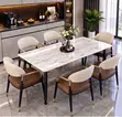 Modern Dining Table Set with 6 Chairs - 1