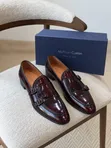 Viatu vya Jaguar vya Ngozi vya Double-Monk Strap Nyeusi - 2