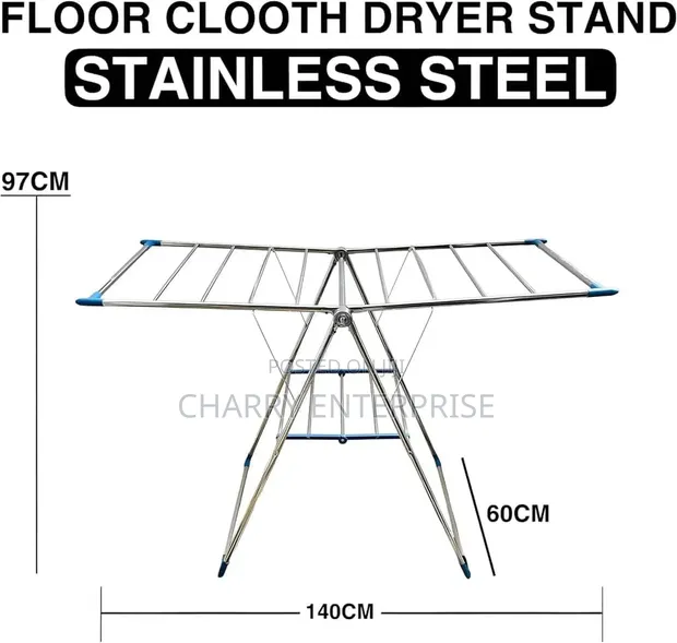 Premium Foldable Steel Clothes Drying Rack - 1