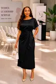 Women's Satin Wrap Dress - Elegant Classy - 3