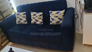 3 Seater Velvet Sofa - Blue