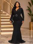 Shimmer Mermaid Long Dress - Mpya Kabisa - 3