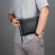 Jeep Buluo Black Leather Clutch Bag with Wrist Strap - 5