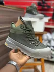 Olive Green High-Top Hiking Boots - 4