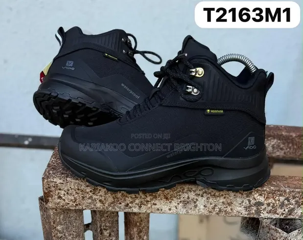 Black Waterproof Hiking Boots - 1