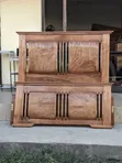 Pure Mninga Wood Bed Frame - King Size (5x6) - Like New - 3