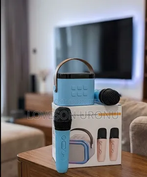 Spika ya Karaoke ya Bluetooth yenye Mic Mbili