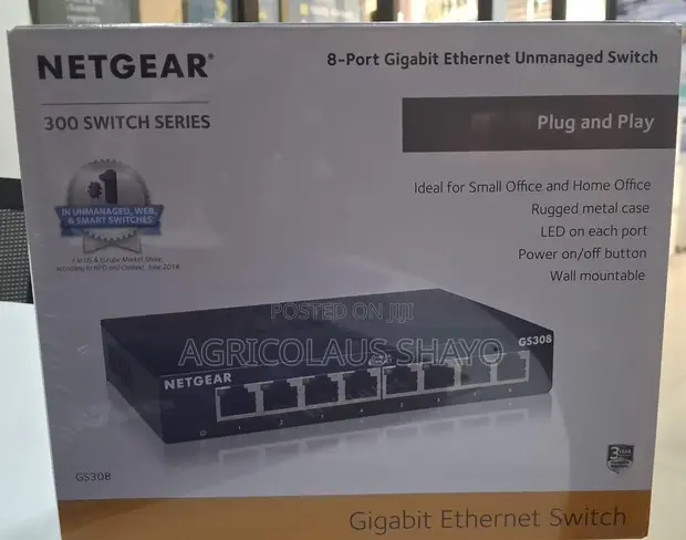NetGear GS308 8-Port Gigabit Ethernet Switch - 1
