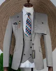 Suti ya Wanaume Vipande 3 Rangi ya Kijivu - Muonekano wa Kijanja - 1