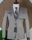 Suti ya Wanaume Vipande 3 Rangi ya Kijivu - Muonekano wa Kijanja - 2