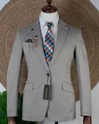 Suti ya Wanaume Vipande 3 Rangi ya Kijivu - Muonekano wa Kijanja - 4