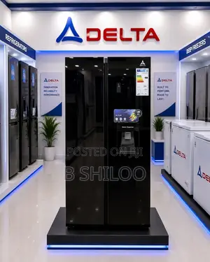 Delta Side-by-Side Refrigerator 473L Black Mirror