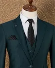 Premium Men's 3-Piece Emerald Green Pinstripe Suit - 5
