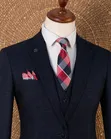Suti ya Kiume ya Vipande Vitatu ya Navy Blue - 4