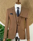 Premium Men's 3-Piece Brown/Camel Suit - 4