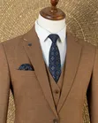 Premium Men's 3-Piece Brown/Camel Suit - 5