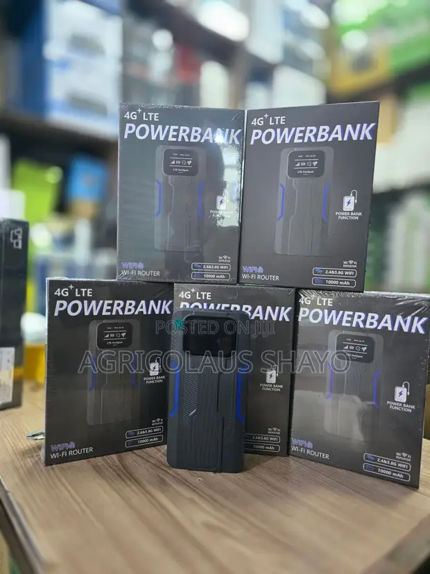 Pocket WiFi Hotspot Router 4G+ LTE na LCD & Power Bank 10000mAh - 1
