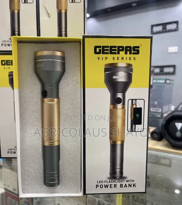 Geepas VIP Series Heavy-Duty LED Flashlight + Power Bank - 1
