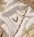 Tulip Necklace and Bracelet Set - 2