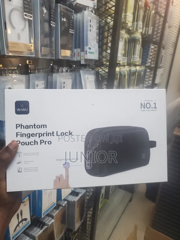 Wiwu Phantom Fingerprint Lock Pouch Pro - Nyeusi - 1