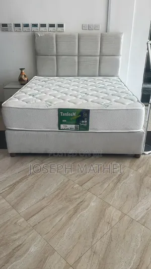 Skyline Furniture Premium Bed Frame & 5/6 Inch Tanfoam Mattress