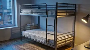 Skyline Furniture Single Metal Bunk Bed + 2 Mattresses