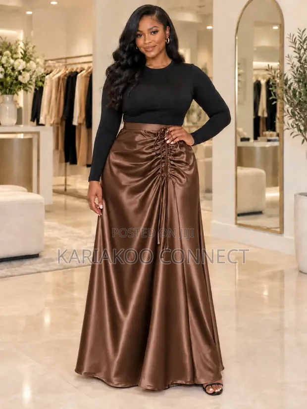 Brand New Silk Skirt - Multicolor - 1