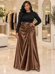 Brand New Silk Skirt - Multicolor - 1