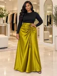 Brand New Silk Skirt - Multicolor - 4