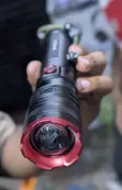 Black Rechargeable LED Tactical Flashlight with Powerbank - 2