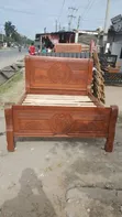 Hardwood Bed - Brown - 2