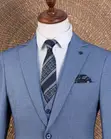Suti ya Premium 3-Piece Joselino Wool - Blue - 1