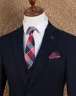 Suti ya Premium 3-Piece Joselino Wool - Navy Blue - 3