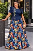 Peplum Top & Floral Maxi Skirt Set - 5