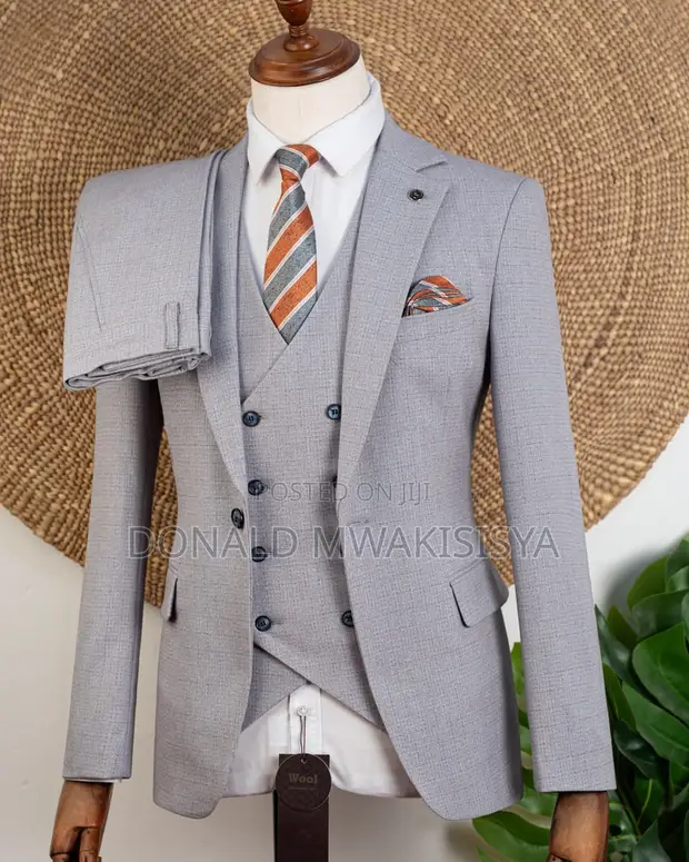 Suti ya Premium 3-Piece Joselino Uturuki - Grey Mwepesi - 1