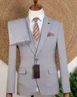 Suti ya Premium 3-Piece Joselino Uturuki - Grey Mwepesi - 2