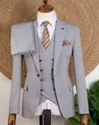 Suti ya Premium 3-Piece Joselino Uturuki - Grey Mwepesi - 4