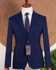 Premium 3-Piece Turkey Suit - Navy Blue - Joselino - 4