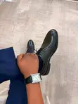 Viatu Rasmi vya Clarks vya Ngozi Nyeusi vya Derby - 4