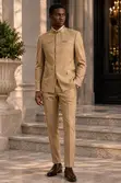 Mandarin Collar 2-Piece Suit - 2