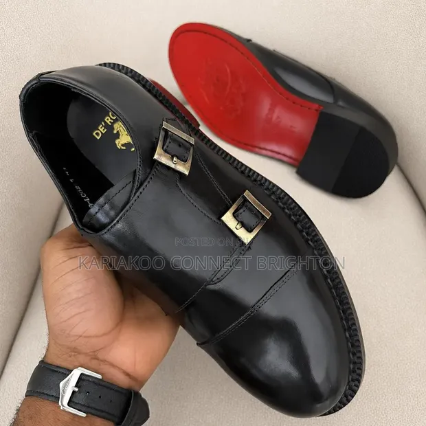 Viatu vya Jaguar Black Double Monk Strap - 1
